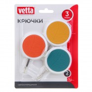 Крючки самоклеящиеся, круглые, 3шт, 3 цвета арт.440-012